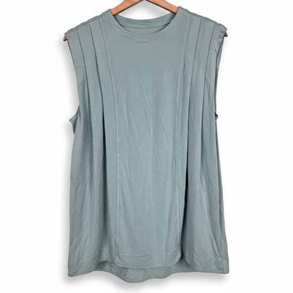 Lululemon Womens L? Athleisure Yoga Gym Modal Pleated Shoulder Muscle Tank Top - Picture 1 of 7